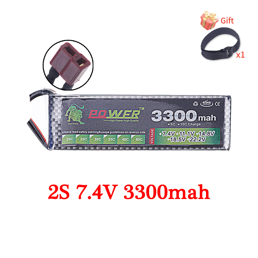 60C Lipo Battery 3300mAh 7.4V  - Lipo Battery 4S review and price